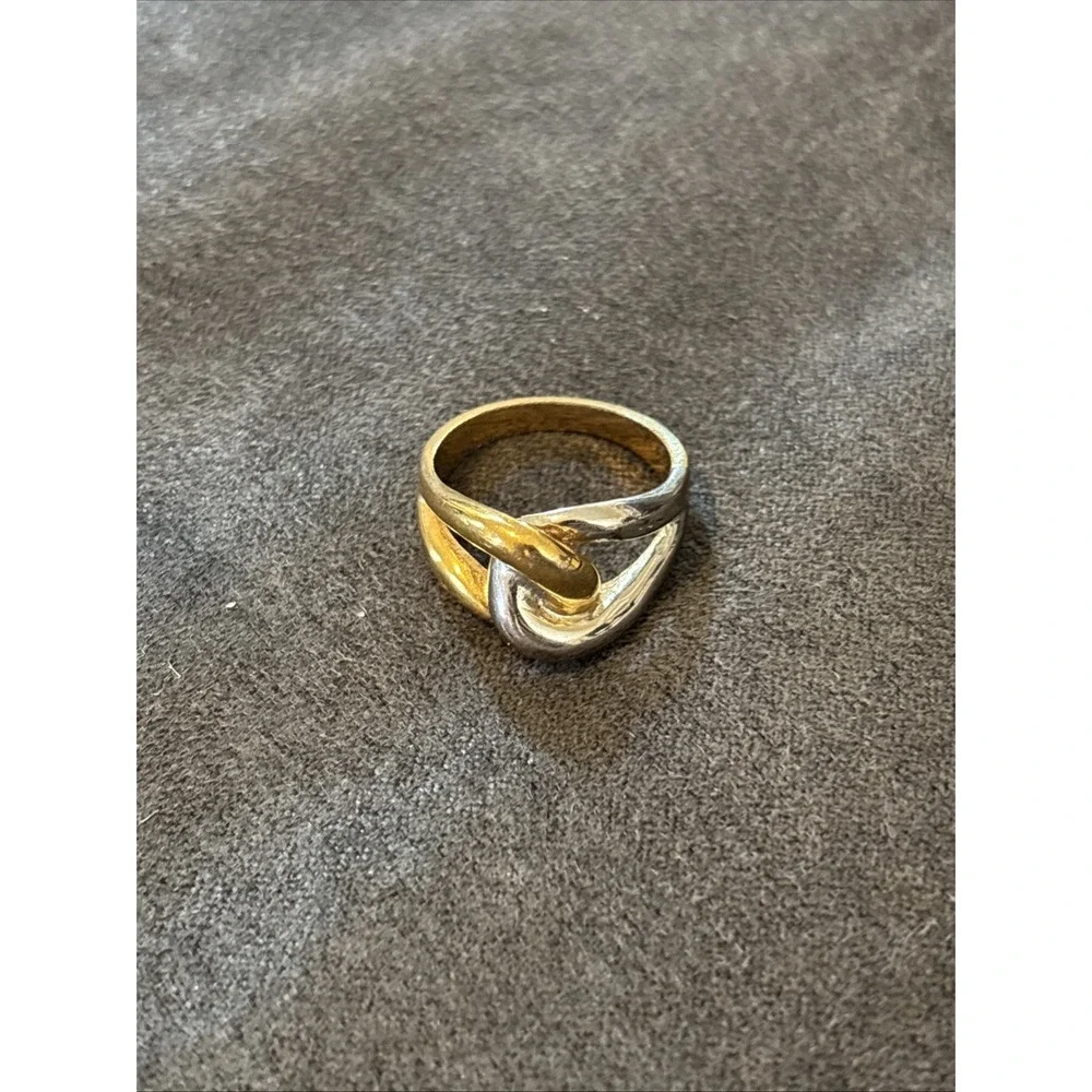 Gold & Silver Interlocking Ring Size 9